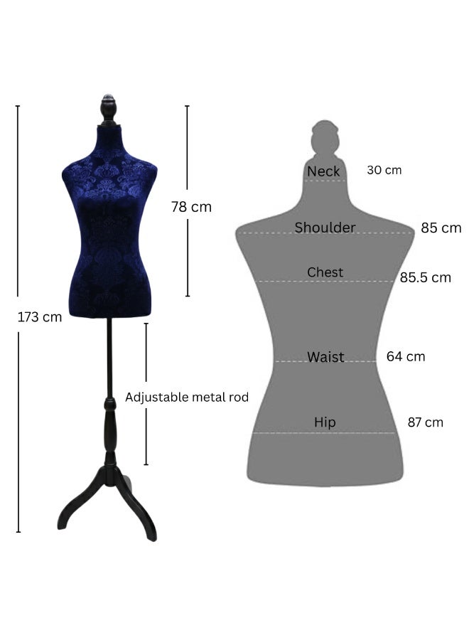 أورتوك جسم مانكن كامل قابل للتعديل مع حامل – يصل إلى 173 سم - Image 2